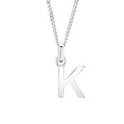 Sterling Silver K Initial Necklace image