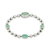 Boule Sterling Silver &amp; Green Enamel Bracelet