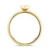 18k Cushion Cut 0.34ct Yellow Diamond Ring