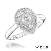 Platinum 0.40ct G VS2  Pear shape cut Diamond Engagement Ring