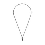 Tag Sterling Silver &amp; Black Enamel Necklace image