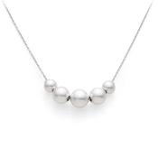 18k White Gold White Akoya Pearl Necklace