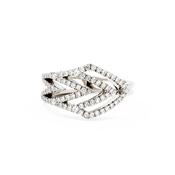 O'Dwyer 18k White Gold Chevron Diamond Ring image