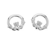 Silver Small Claddagh Stud Earrings image