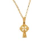 10k Baby Celtic Cross Pendant Necklace image