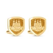 9k Gold Dublin Crest Baile Atha Cliath Cuff Links image