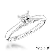 Platinum 0.41ct G SI1  Princess cut Diamond Engagement Ring image
