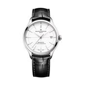 Clifton 10518 40mm White Dial Automatic Black Leather Strap Watch