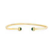 18k Gold Sceptre Diamond & Malachite Bangle