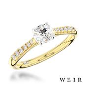 Yellow gold/platinum 0.33ct D SI1  Round brilliant cut Diamond Engagement Ring image