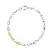 Silver &amp; 18k Yellow Gold Reflect Slim Extra Large Bracelet image