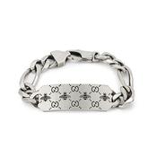 Interlocking Sterling Silver Bee Engraved Bracelet image