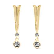 18k Yellow Gold My Caroline Drop 2 Diamond Earrings