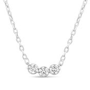 18K White Gold My Caroline 0.52ct 3 Stone Diamond Necklace image