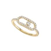 Messika 18k Gold Move Uno Pavee LM Diamond Ring image