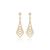 O'Dwyer 18k Yellow Gold Chevron Drop Earrings image