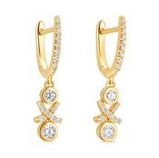 18k Gold Diamond Kiss Earrings image