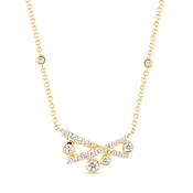 18k Gold Kiss Necklace with Diamonds image