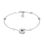 Icon 18k White Gold Heart Bracelet