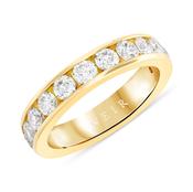 18k Yellow Gold and Diamond Line Band image