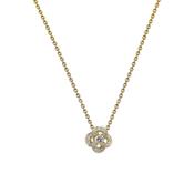 Diamond Entwined Petal Flower Necklace image