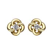 Entwined Petal Flower Stud Earrings image