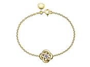 Entwined Petal Flower Bracelet in Yellow Gold image