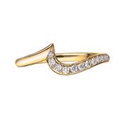 18k Gold Entwined Petal Diamond Eternity Ring image