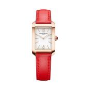 Hampton 10628 35 x 22mm Grey Dial Quartz Movement Red Leather Strap Watch