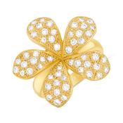 18k Gold Flower 1.01ct Diamond Ring image