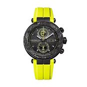 LIMITED EDITION Newport Carbon Titanium 46.5mm, Black Dial, Automatic Movement, Forged Carbon Case, Neon Rubber Strap Chronograph Watch