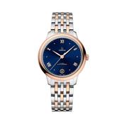 De Ville Prestige  34mm Blue Dial Gold on Steel Bracelet Watch