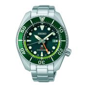 Seascape Sumo Solar GMT Diver, Prospex 45mm, Green Dial, Solar Quartz Movement, Stainless Steel Case, Stainless Steel Bracelet Watch image