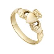 9k Gold Ladies Claddagh Ring Size 5