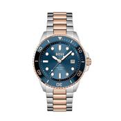 Ace 43mm Navy Dial Quartz Movement Rose Gold-Plated Stainless Steel Bracelet Watch image
