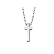 Silver North Mens Cross Necklace image
