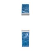 Antares Blue Snake Print Leather Strap