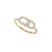 18K Yellow Gold Move Uno Pave LM Diamond Ring Size 54 image