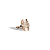 My Way Half Paved &amp; Pink Gold Mini Ring