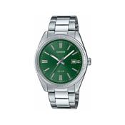 Vintage MTP 38.5mm, Green Dial, Quartz Movement, Stainless Steel Bracelet Watch
