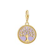 Tree of Live Gold Plated Purple Charm