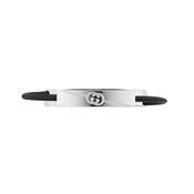 Interlocking Sterling Silver &amp; Leather Bracelet