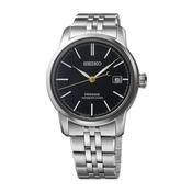 Deep Black Urushi Lacquer, Presage 40.2mm, Black Dial, Automatic Movement, Stainless Steel Case, Stainless Steel Bracelet Watch