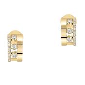 18K Yellow Gold Move Romane Mini Hoops Diamond Earrings image