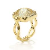Cabochons Crystal Square Ring- Size 53 image