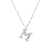 Just My Type Letter M Necklace in Sterling Silver image