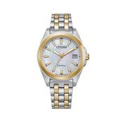 Peyten 33mm, Mother of Pearl Dial, Stainless Steel &amp; Gold PVD, Eco-Drive Watch