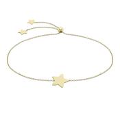 9K Yellow Gold Star Trace Slide Bracelet
