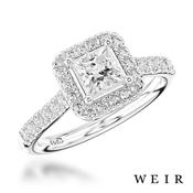 Platinum 0.50ct E VS2  Princess cut Diamond Engagement Ring