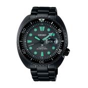 Black Series Night Vision Turtle Diver, Prospex 45mm, Black Dial, Automatic Movement, Ion Plated Stainless Steel Case, Ion Plated Stainess Steel Bracelet Watch